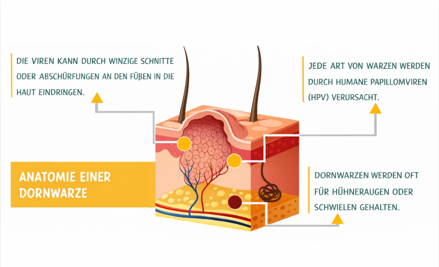 Schematischer Aufbau einer Warze